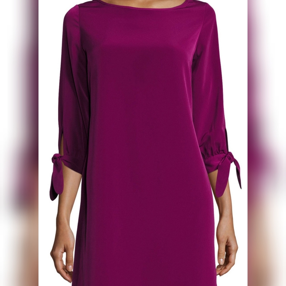 "NBW"  Donna Ricco Shift Tie Sleeve Dress